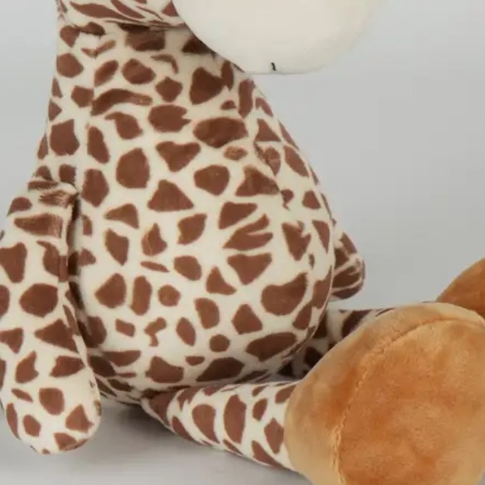 Sit Upright Giraffe Plush Toy in Brown and Cream with Bean Bag to sit upright 8” - Picture 11 of 12